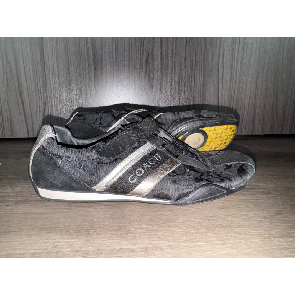 Coach Women's Black Logo Velcro Shoes, 9.5 - Picture 3 of 8